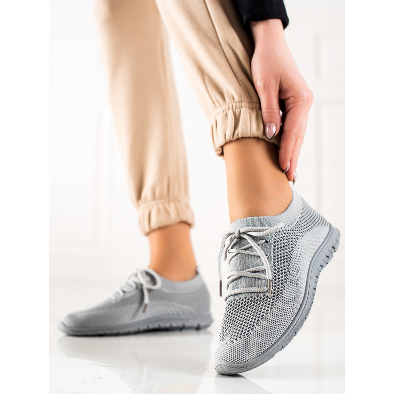 TRENDI Scarpe sportive stringate grigio 1