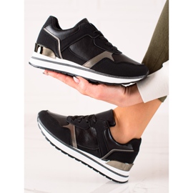 TRENDI Sneakers nere sulla piattaforma nero 1