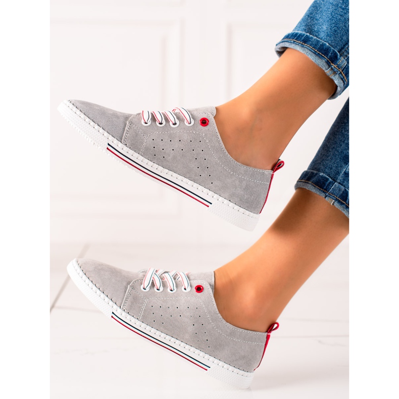 Filippo Sneakers classiche in pelle grigio 1
