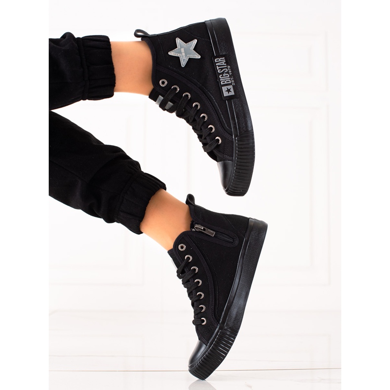 Sneakers alte da donna Big Star JJ274380 nero 1