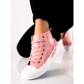 Sneakers alte da donna Big Star JJ274382 rosa 2
