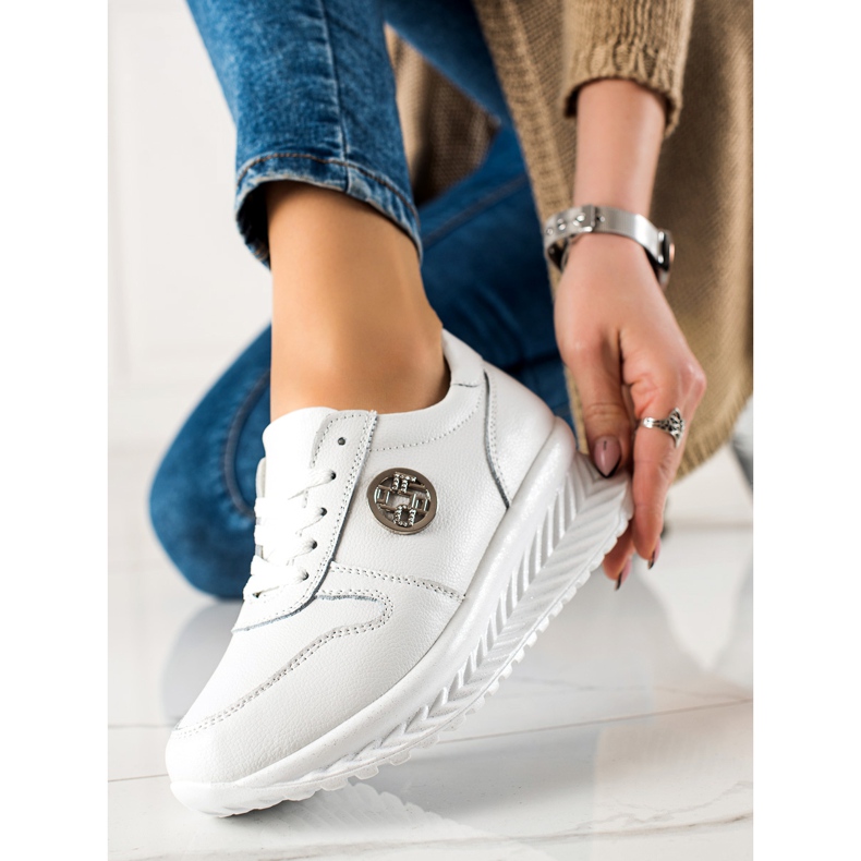 Filippo Sneakers classiche in pelle bianca 2