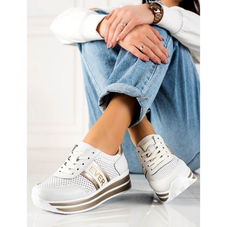 Filippo Scarpe sportive in pelle Ever bianco 1