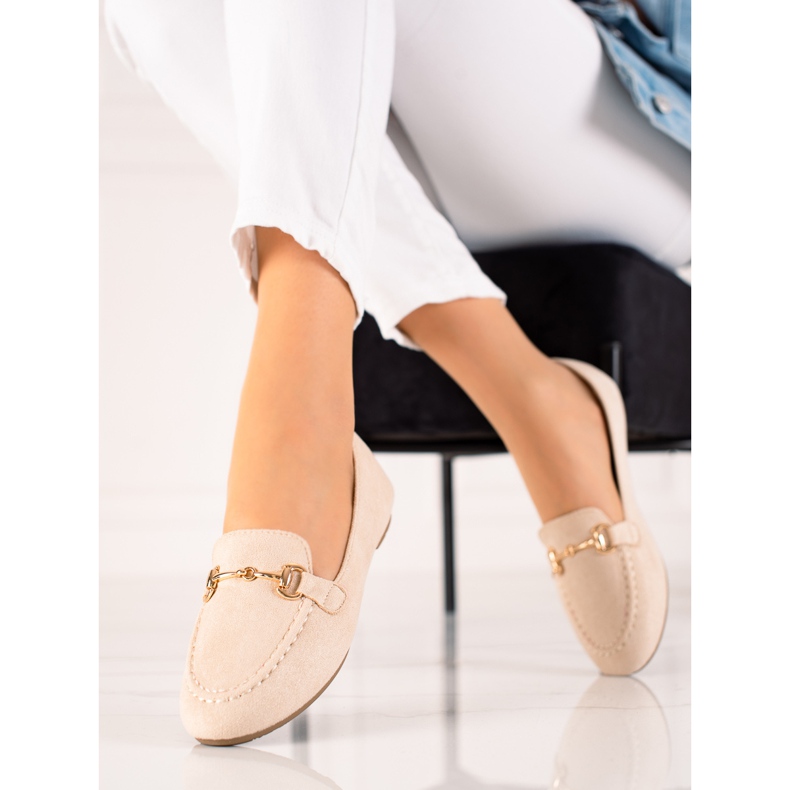 Mocassini VINCEZA beige alla moda 2