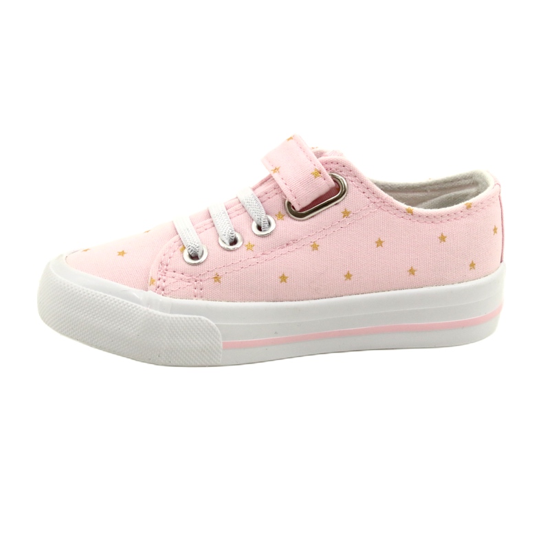 Sneakers Con Velcro Argento Atletico Stelle WY21383 Rosa d'oro 1