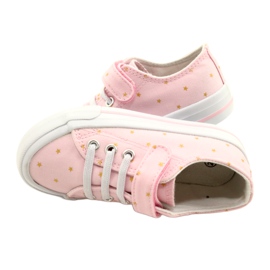 Sneakers Con Velcro Argento Atletico Stelle WY21383 Rosa d'oro 4
