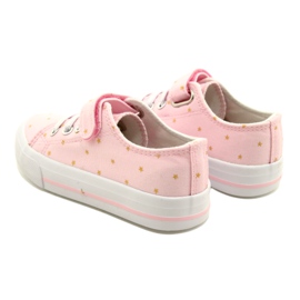 Sneakers Con Velcro Argento Atletico Stelle WY21383 Rosa d'oro 5