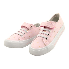 Sneakers Con Velcro Argento Atletico Stelle WY21383 Rosa d'oro 2
