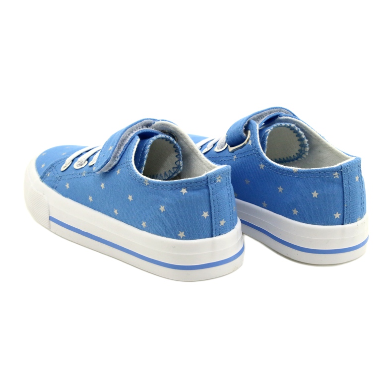 Sneakers con velcro Stelle Argento Atletico WY21383 Blu 5