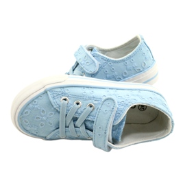 Sneakers Lace Atletico Velcro WY21452 Blu 4