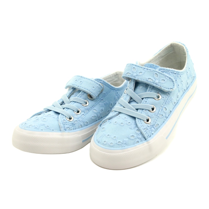 Sneakers Lace Atletico Velcro WY21452 Blu 2