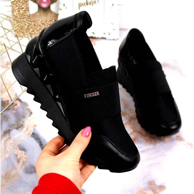 Sneakers con zeppa Vinceza W JAN62 nere nero 1