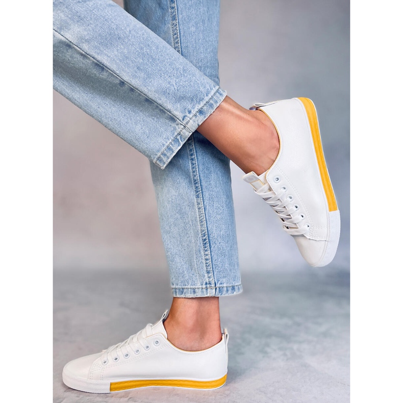 Sneakers bianche da donna Twerd Yellow bianco 2