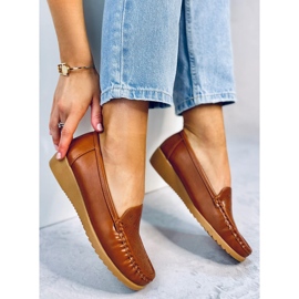 Mocassini da donna traforati Cukki Camel marrone 1