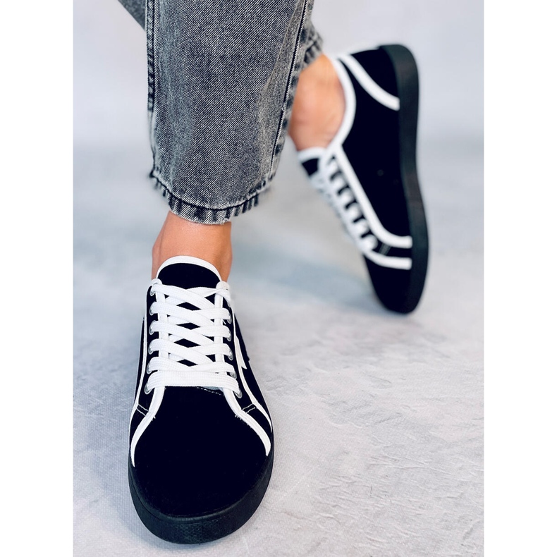 Black Trest Sneakers chanelki nere nero 1