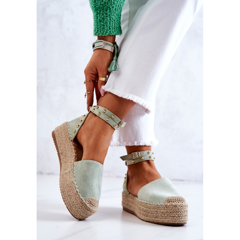FB2 Sandali espadrillas Lillian verdi con getti verde 1
