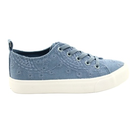 Sneakers in pizzo Atletico WY20763 Blu 1