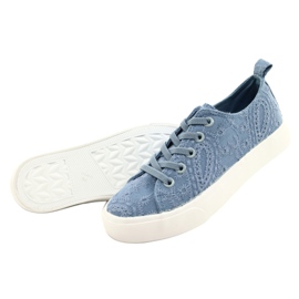 Sneakers in pizzo Atletico WY20763 Blu 4
