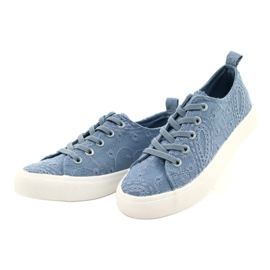 Sneakers in pizzo Atletico WY20763 Blu 3