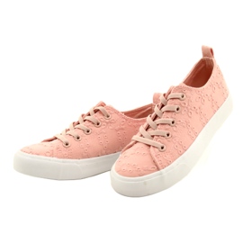 Atletico Sneaker femminili Sneaked in pizzo WY20763 Pink rosa 2