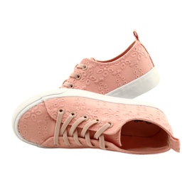 Atletico Sneaker femminili Sneaked in pizzo WY20763 Pink rosa 4