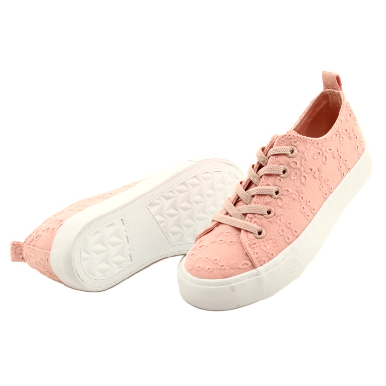 Atletico Sneaker femminili Sneaked in pizzo WY20763 Pink rosa 3