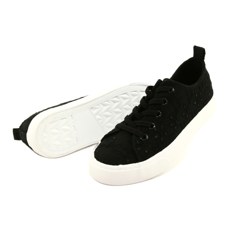 Atletico Girls 'Sneaker Slip -In Lace WY20763 Black nero 3