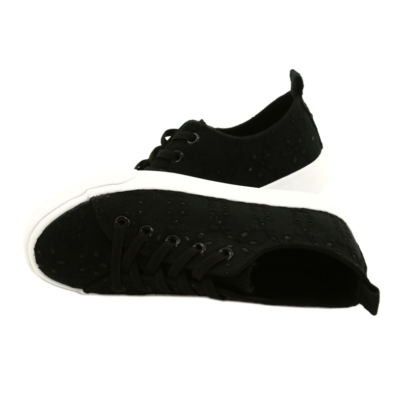 Atletico Girls 'Sneaker Slip -In Lace WY20763 Black nero 4