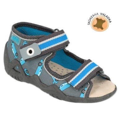 Scarpe da bambino Befado gialle 350P031 blu grigio 1