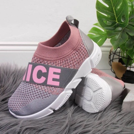 McKeylor Jr JAN94A calza scarpe sportive rosa grigio 2