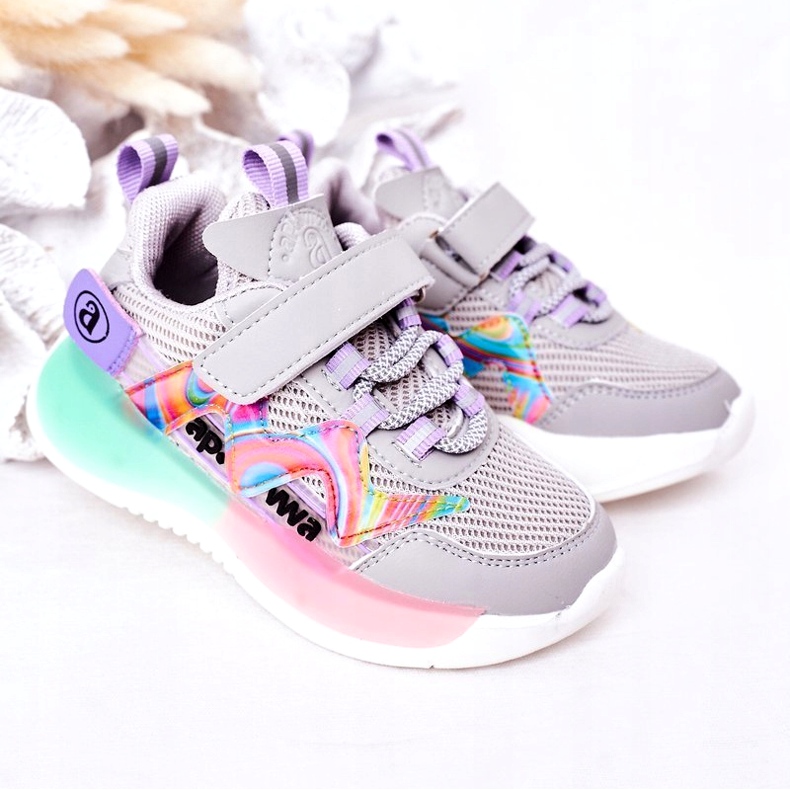Apawwa Scarpe Sportive Bambini Sneakers Grigio 1