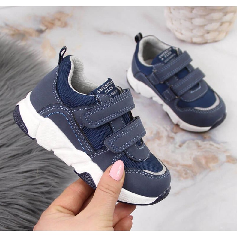 Scarpe sportive American Club Jr AM876B blu navy 1