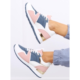 Scarpe sportive da donna Vevo NAVY / PINK bianca blu rosa 1