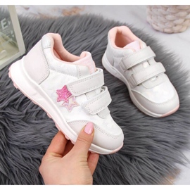 Scarpe sportive American Club Jr AM874A bianca 1