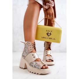 Stivali in pelle con cerniera Maciejka 05321-04 Beige 2