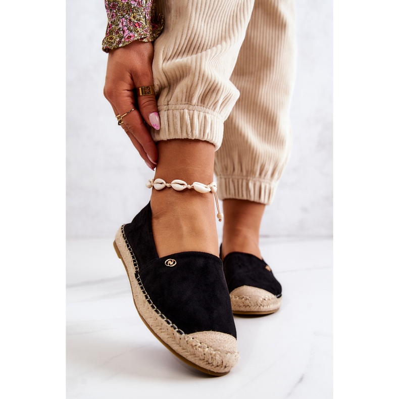 Espadrillas da donna in camoscio nere Joaquin nero 1