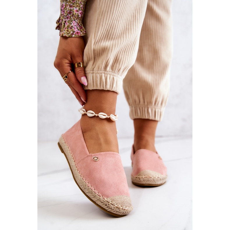 PE1 Espadrillas da donna in camoscio rosa Joaquin 1