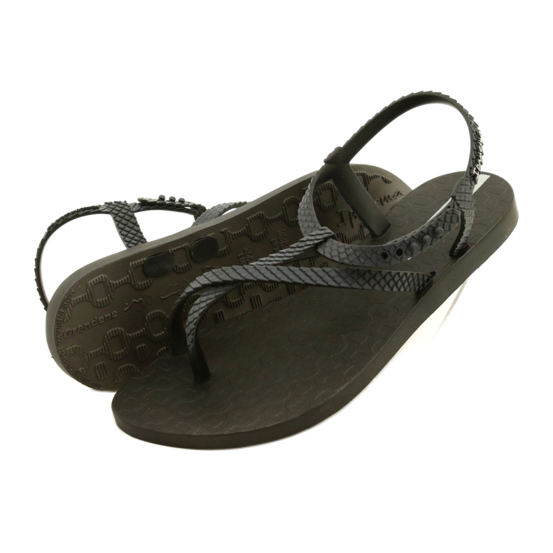 Sandali Rzymianki Nero / Grigio Scuro Ipanema 82931 21122 4
