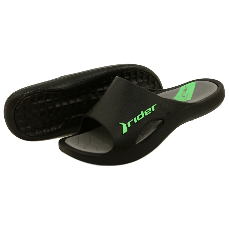 Pantofole da uomo Rider BAY X AD 83060 23899 Nere / Grigie / Verdi nero grigio verde 4