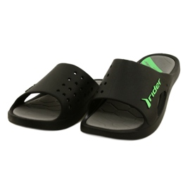 Pantofole da uomo Rider BAY X AD 83060 23899 Nere / Grigie / Verdi nero grigio verde 2