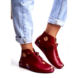 Scarpe brogue da donna Maciejka Rosse 03426-08 rosso 1