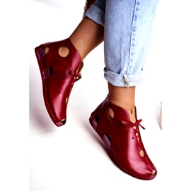 Scarpe brogue da donna Maciejka Rosse 03426-08 rosso 3