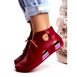 Scarpe brogue da donna Maciejka Rosse 03426-08 rosso 4