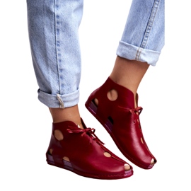 Scarpe brogue da donna Maciejka Rosse 03426-08 rosso 5