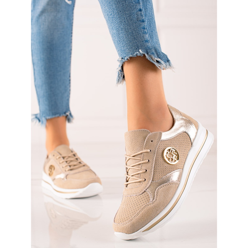 Filippo Sneakers in pelle beige 1