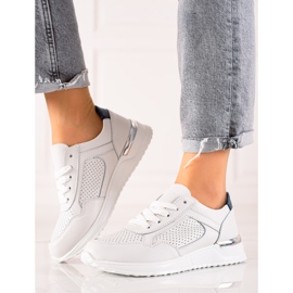 VINCEZA Sneakers in Pelle bianca 1