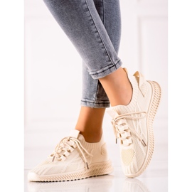 TRENDI Scarpe sportive alla moda beige 2