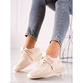 TRENDI Scarpe sportive alla moda beige 1