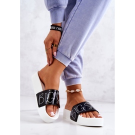 Ciabatte in gomma da donna Big Star JJ274A276 bianche e nere bianca nero 2