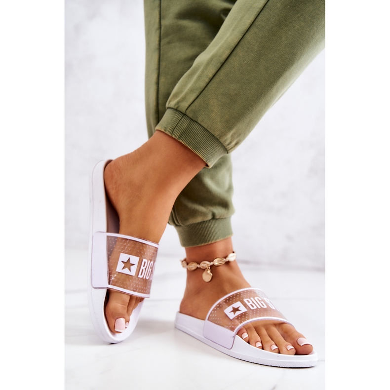 Ciabatte da donna Big Star JJ274642 Bianche bianca 2